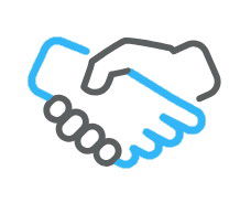 Icon zeigt zwei sich schüttelnde Hände